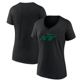 New York Jets Women's Secondary Logo V-Neck T-Shirt | NFL Outlet