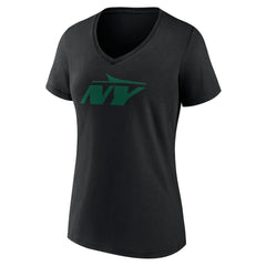 New York Jets Women's Secondary Logo V-Neck T-Shirt | NFL Outlet