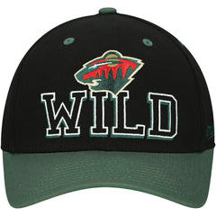 Minnesota Wild Mitchell & Ness Backside Script 2-Tone Pro Crown Adjustable Hat - NHL Hats