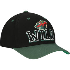 Minnesota Wild Mitchell & Ness Backside Script 2-Tone Pro Crown Adjustable Hat - NHL Hats