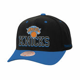 Black/Blue New York Knicks Backside Script 2-Tone Pro Crown Adjustable Hat | NBA