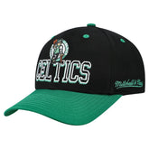 Black/Kelly Green Boston Celtics Backside Script 2-Tone Pro Crown Adjustable Hat | NBA