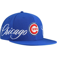 Chicago Cubs Mitchell & Ness Just Don x MLB Lux Script Snapback Hat - MLB Hats