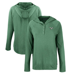 Philadelphia Eagles Cutter & Buck Women's Historic Coastline Epic Comfort Eco Recycled Raglan Pullover Hoodie | NFL Sale