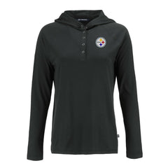 Pittsburgh Steelers Cutter & Buck Women's Coastline Epic Comfort Eco Recycled Raglan Pullover Hoodie | NFL Hot