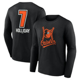 Jackson Holliday Baltimore Orioles Fastball Player Name & Number Long Sleeve T-Shirt - MLB T-shirts