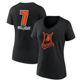 Jackson Holliday Baltimore Orioles Women's Fastball Player Name & Number V-Neck T-Shirt - MLB T-shirts