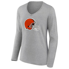Cleveland Browns Women's Primary Logo Long Sleeve V-Neck T-Shirt | NFL Near me
