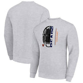 Chicago Bears Starter Half Helmet Team Graphic Tri-Blend Fleece Pullover Sweatshirt | NFL Discount