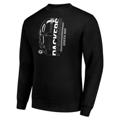 Green Bay Packers Starter Half Helmet Team Graphic Tri-Blend Fleece Pullover Sweatshirt | NFL Near me