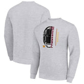 Washington Commanders Starter Half Helmet Team Graphic Tri-Blend Fleece Pullover Sweatshirt | NFL Sale