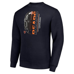Chicago Bears Starter Half Helmet Team Graphic Tri-Blend Fleece Pullover Sweatshirt | NFL On sale