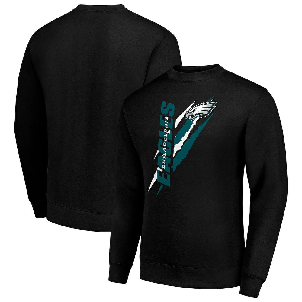 Philadelphia Eagles Starter Color Scratch Team Graphic Fleece Pullover Sweatshirt | NFL Hot