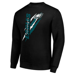 Philadelphia Eagles Starter Color Scratch Team Graphic Fleece Pullover Sweatshirt | NFL Hot