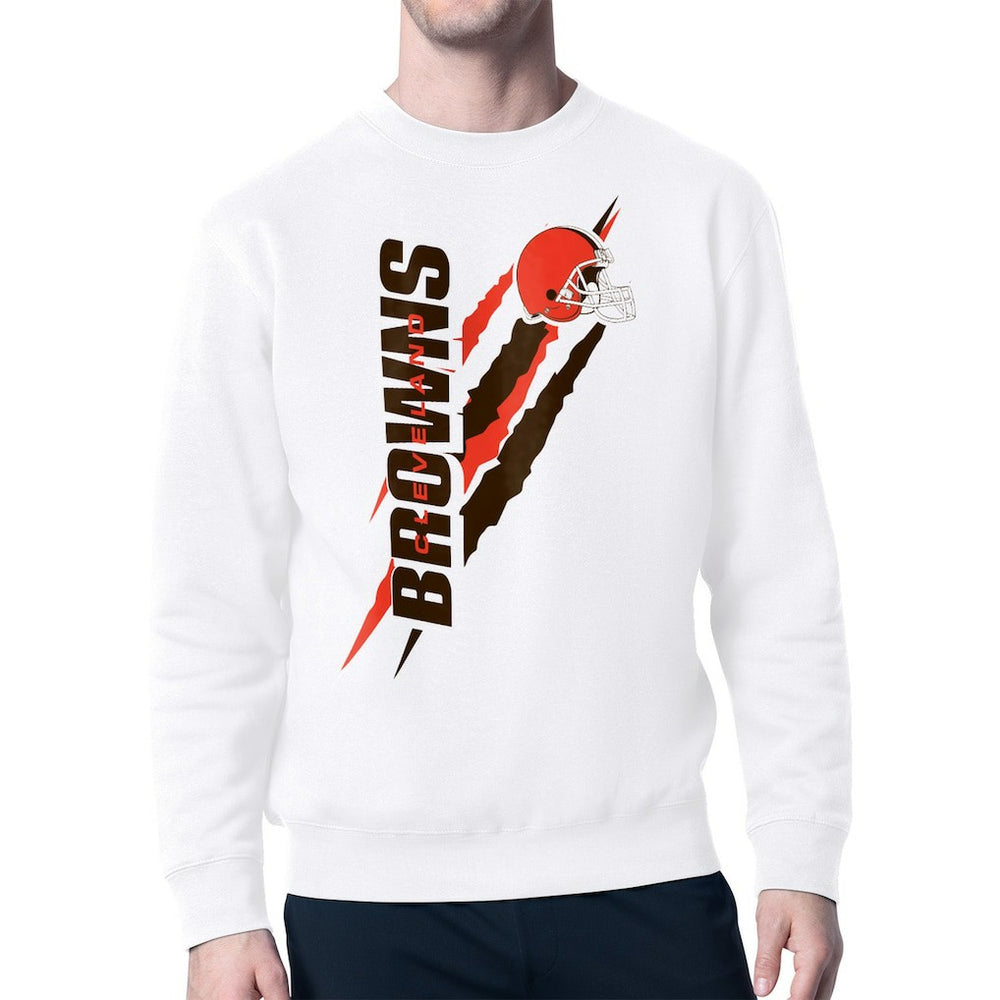 Cleveland Browns Starter Color Scratch Team Graphic Fleece Pullover Sweatshirt | NFL US