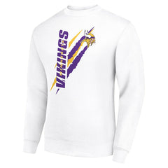 Minnesota Vikings Starter Color Scratch Team Graphic Fleece Pullover Sweatshirt | NFL New