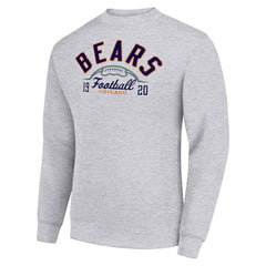 Chicago Bears Starter Half Ball Team Graphic Tri-Blend Fleece Pullover Sweatshirt | NFL Sale