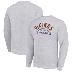 Minnesota Vikings Starter Half Ball Team Graphic Tri-Blend Fleece Pullover Sweatshirt | NFL Discount