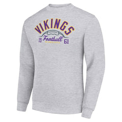 Minnesota Vikings Starter Half Ball Team Graphic Tri-Blend Fleece Pullover Sweatshirt | NFL Discount
