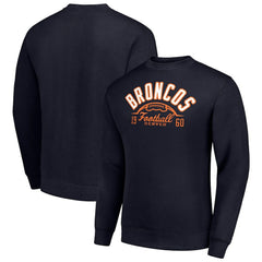 Denver Broncos Starter Half Ball Team Graphic Tri-Blend Fleece Pullover Sweatshirt | NFL Near me