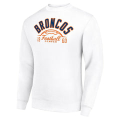 Denver Broncos Starter Half Ball Team Graphic Tri-Blend Fleece Pullover Sweatshirt | NFL US