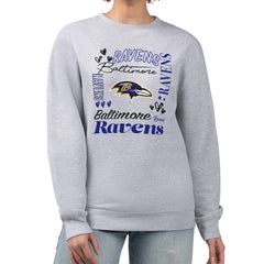 Baltimore Ravens G-III 4Her by Carl Banks Women's Collage Graphic Fleece Pullover Sweatshirt | NFL On sale