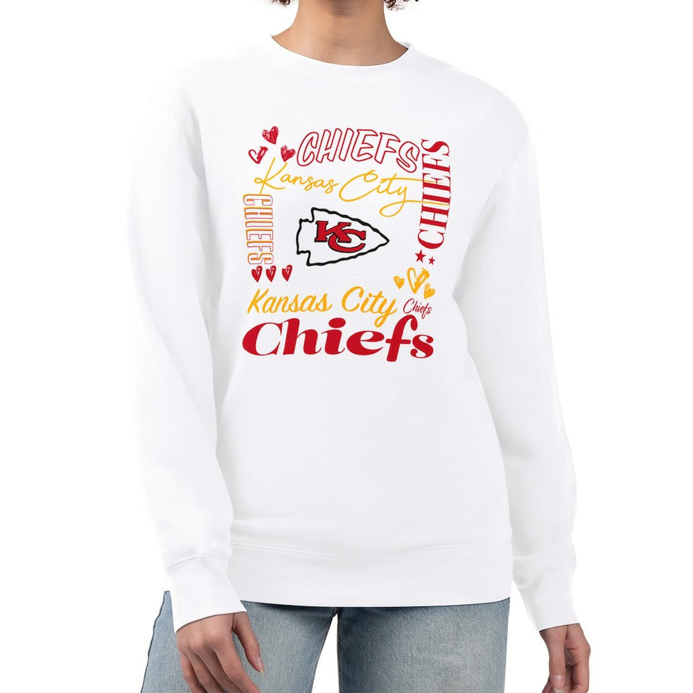 Kansas City Chiefs G-III 4Her by Carl Banks Women's Collage Graphic Fleece Pullover Sweatshirt | NFL On sale