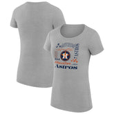 Houston Astros G-III 4Her by Carl Banks Women's Super-Slim Fit Lightweight Collage Team Graphic Crew Neck T-Shirt - MLB T-shirts