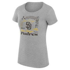 San Diego Padres G-III 4Her by Carl Banks Women's Super-Slim Fit Lightweight Collage Team Graphic Crew Neck T-Shirt - MLB T-shirts
