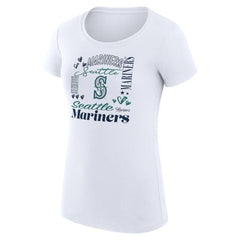 Seattle Mariners G-III 4Her by Carl Banks Women's Super-Slim Fit Lightweight Collage Team Graphic Crew Neck T-Shirt - MLB T-shirts