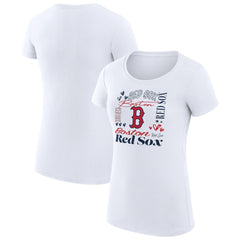 Boston Red Sox G-III 4Her by Carl Banks Women's Super-Slim Fit Lightweight Collage Team Graphic Crew Neck T-Shirt - MLB T-shirts