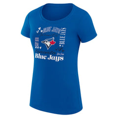 Toronto Blue Jays G-III 4Her by Carl Banks Women's Super-Slim Fit Lightweight Collage Team Graphic Crew Neck T-Shirt - MLB T-shirts