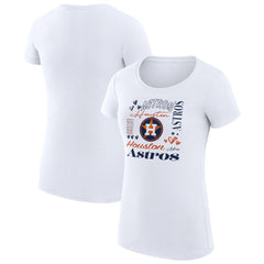 Houston Astros G-III 4Her by Carl Banks Women's Super-Slim Fit Lightweight Collage Team Graphic Crew Neck T-Shirt - MLB T-shirts