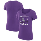 Colorado Rockies G-III 4Her by Carl Banks Women's Super-Slim Fit Lightweight Collage Team Graphic Crew Neck T-Shirt - MLB T-shirts