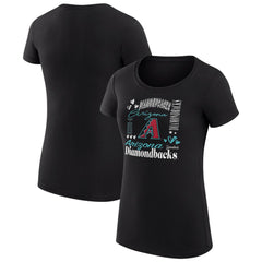 Arizona Diamondbacks G-III 4Her by Carl Banks Women's Super-Slim Fit Lightweight Collage Team Graphic Crew Neck T-Shirt - MLB T-shirts