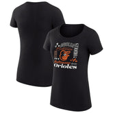 Baltimore Orioles G-III 4Her by Carl Banks Women's Super-Slim Fit Lightweight Collage Team Graphic Crew Neck T-Shirt - MLB T-shirts