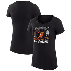 Baltimore Orioles G-III 4Her by Carl Banks Women's Super-Slim Fit Lightweight Collage Team Graphic Crew Neck T-Shirt - MLB T-shirts