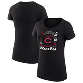Cincinnati Reds G-III 4Her by Carl Banks Women's Super-Slim Fit Lightweight Collage Team Graphic Crew Neck T-Shirt - MLB T-shirts