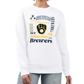 Milwaukee Brewers G-III 4Her by Carl Banks Women's Collage Team Graphic Fleece Pullover Hoodie - MLB Hoodies