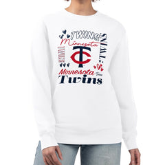 Minnesota Twins G-III 4Her by Carl Banks Women's Collage Team Graphic Fleece Pullover Hoodie - MLB Hoodies
