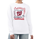 Washington Nationals G-III 4Her by Carl Banks Women's Collage Team Graphic Fleece Pullover Hoodie - MLB Hoodies