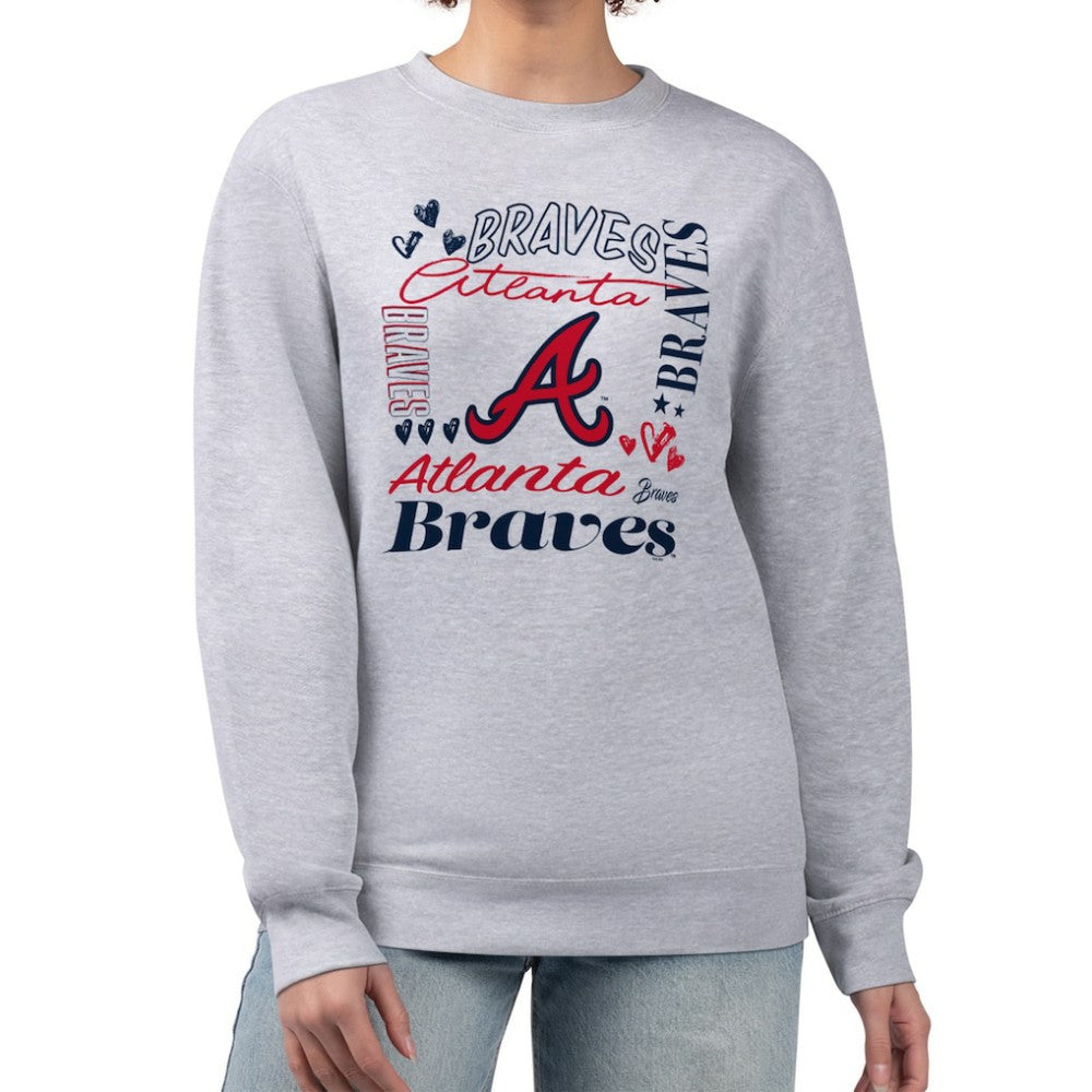 Atlanta Braves G-III 4Her by Carl Banks Women's Collage Team Graphic Fleece Pullover Hoodie - MLB Hoodies