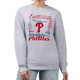 Philadelphia Phillies G-III 4Her by Carl Banks Women's Collage Team Graphic Fleece Pullover Hoodie - MLB Hoodies