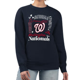Washington Nationals G-III 4Her by Carl Banks Women's Collage Team Graphic Fleece Pullover Hoodie - MLB Hoodies