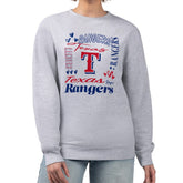 Texas Rangers G-III 4Her by Carl Banks Women's Collage Team Graphic Fleece Pullover Hoodie - MLB Hoodies