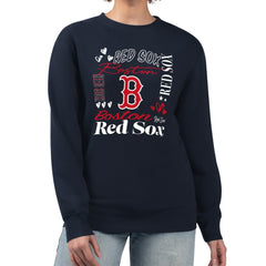 Boston Red Sox G-III 4Her by Carl Banks Women's Collage Team Graphic Fleece Pullover Hoodie - MLB Hoodies
