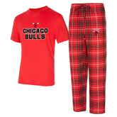 Red/Black Chicago Bulls Concepts Sport Vector Top & Flannel Pants Sleep Set | NBA