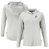 Cincinnati Reds Cutter & Buck Women's Cooperstown Collection Coastline Epic Comfort Eco Recycled Hoodie Raglan Long Sleeve T-Shirt - MLB Hoodies
