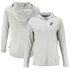 Cincinnati Reds Cutter & Buck Women's Cooperstown Collection Coastline Epic Comfort Eco Recycled Hoodie Raglan Long Sleeve T-Shirt - MLB Hoodies