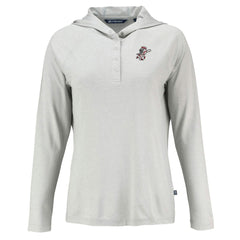 Cincinnati Reds Cutter & Buck Women's Cooperstown Collection Coastline Epic Comfort Eco Recycled Hoodie Raglan Long Sleeve T-Shirt - MLB Hoodies